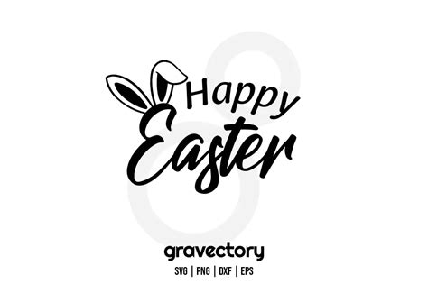Download Free Happy Easter - SVG File, DXF File Silhouette Free PSD Mockups