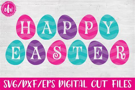 Download Free Happy Easter Eggs SVG DXF Files