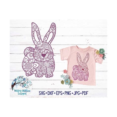 Download Free Happy Easter Mandala Rabbit SVG Files