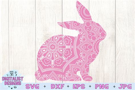 Download Free Happy Easter Mandala Rabbit SVG Files For Crafts