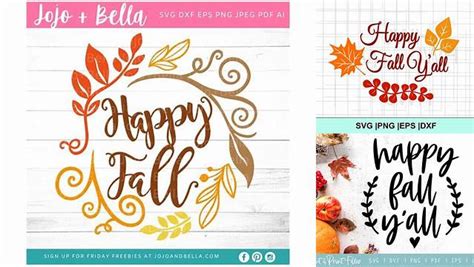 Download Free Happy Fall / SVG PNG JPEG DXF DXF Files