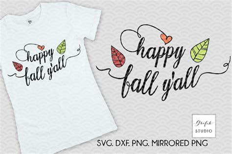 Download Free Happy Fall Yall, Fall SVG File, DXF and PNG File For Cricut