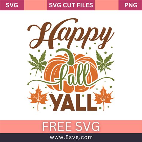 Download Free Happy Fall Yall SVG/PNG Graphic Cut Files