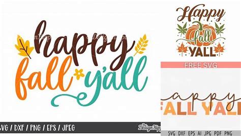 Download Free Happy Fall Yall SVG/PNG Graphic Files For Crafts