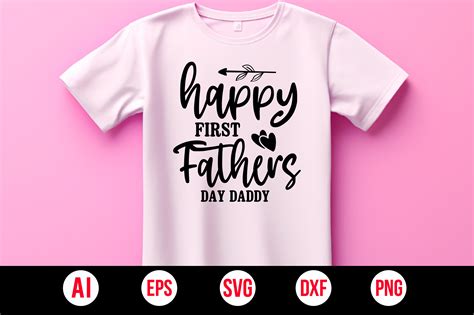 Download Free Happy First Fathers Day Daddy SVG Commercial Use