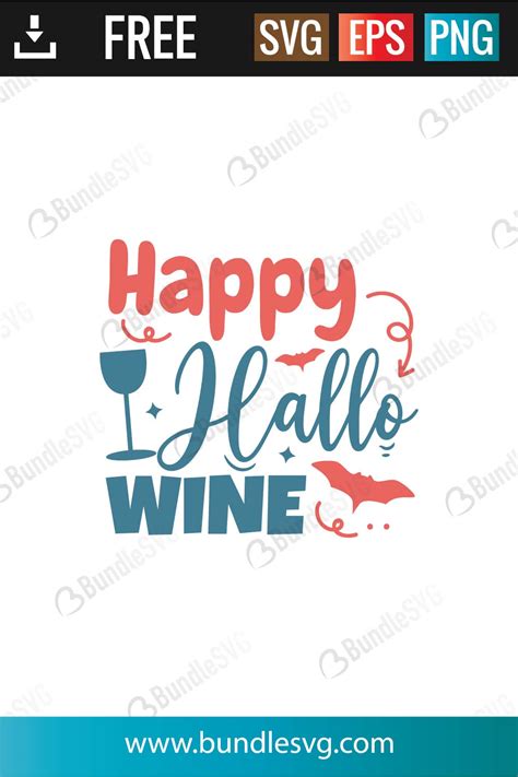 Download Free Happy Hallo Wine SVG Cut File Cut Files