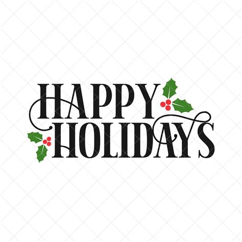 Download Free Happy Holidays - SVG File, DXF File Files DXF Files