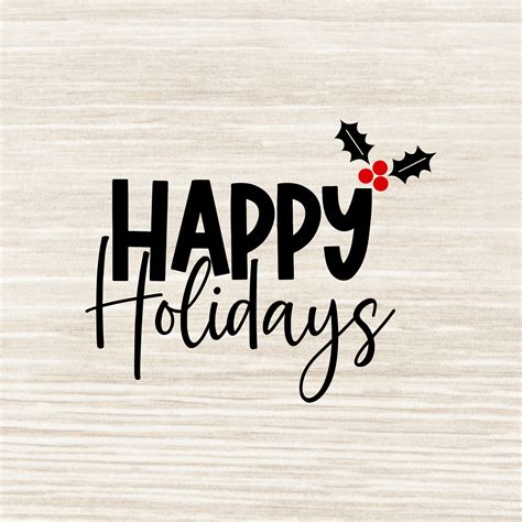 Download Free Happy Holidays - SVG File, DXF File Images