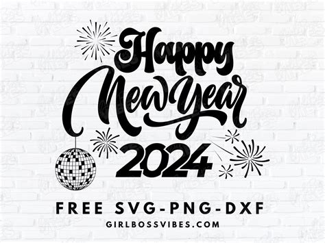 Download Free Happy New Year SVG DXF Files