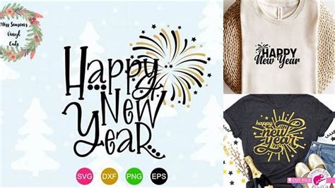 Download Free Happy New year Fireworks SVG Files DXF Files