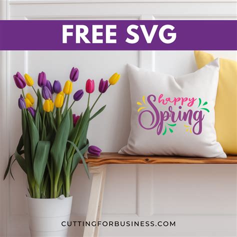 Download Free Happy Spring SVG file for Spring Cameo