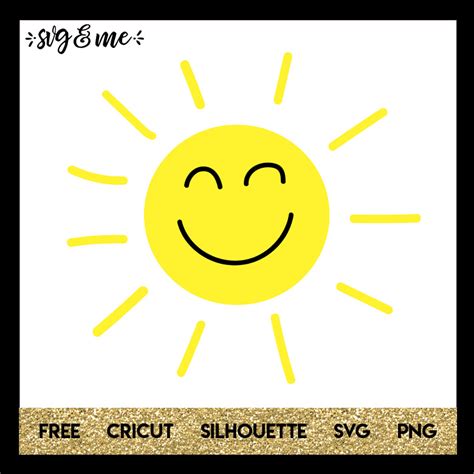 Download Free Happy Sun - SVG File, DXF File Images