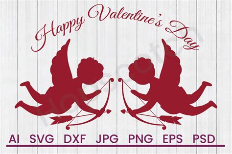 Download Free Happy Valentine Cupids - SVG File, DXF File Commercial Use Free PSD Mockups
