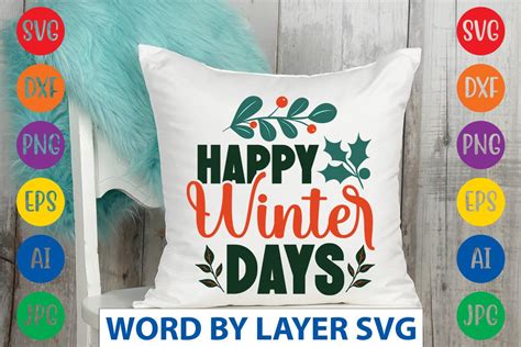 Download Free Happy Winter Days SVG Cut File Files Free PSD Mockups