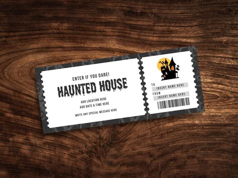 Download Free Haunted House Ticket Crafts