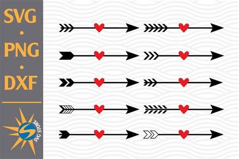Download Free Heart Arrow SVG, PNG, DXF Digital Files Include Files