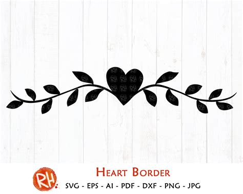 Download Free Heart Border SVG, Heart Border DXF, Cuttable File DXF Files