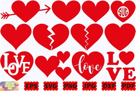Download Free Heart Cut File Silhouette Vector Graphics For Crafts