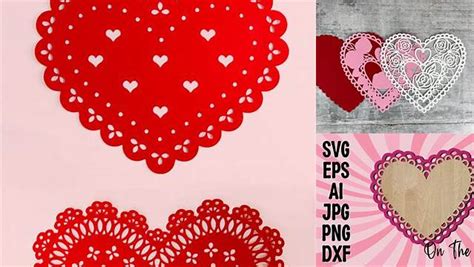 Download Free Heart Doily Monogram Files