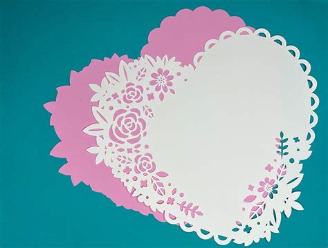 Download Free Heart Doily Monogram Files DXF Files