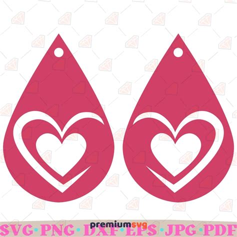Download Free Heart Earring Cut Images