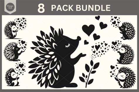 Download Free Heart Hedgehog SVG Cut File DXF Files