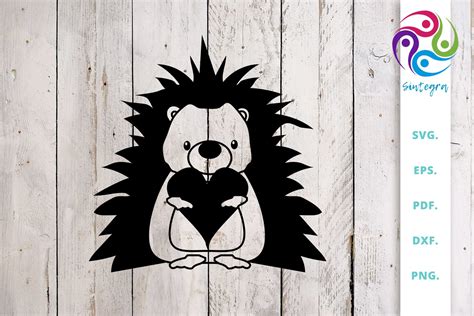 Download Free Heart Hedgehog SVG Cut File For Crafts