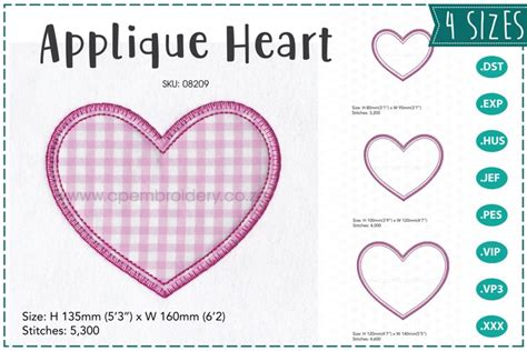 Download Free Heart Mustache Applique Machine Embroidery Design 3 Sizes Commercial Use DXF Files