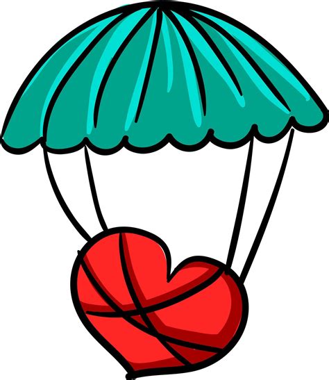 Download Free Heart Parachute | Applique Embroidery Commercial Use DXF Files