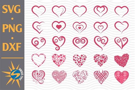 Download Free Heart SVG, PNG, DXF Digital Files Include Images