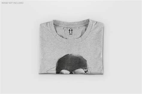 Download Free Heather Folded T-Shirt PSD Generator