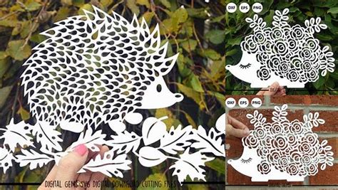 Download Free Hedgehog paper cut design Files For Crafts