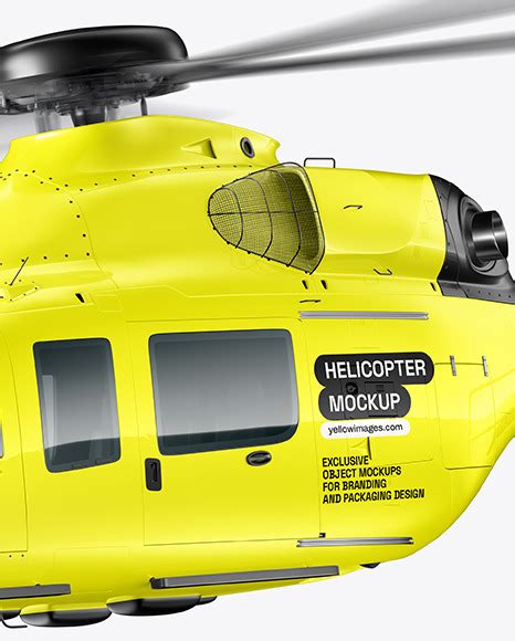 Download Free Helicopter Mockup - Half Side View PSD Placeit PSD Files