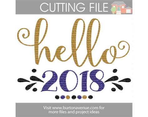 Download Free Hello 2018, Cut Images