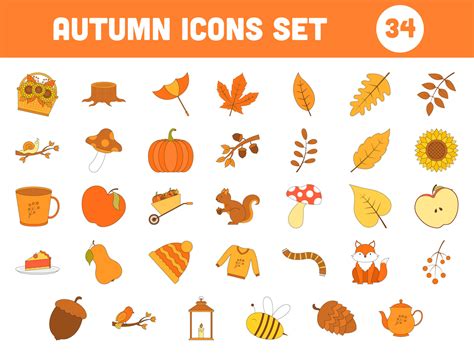 Download Free Hello Autumn icons set Files DXF Files