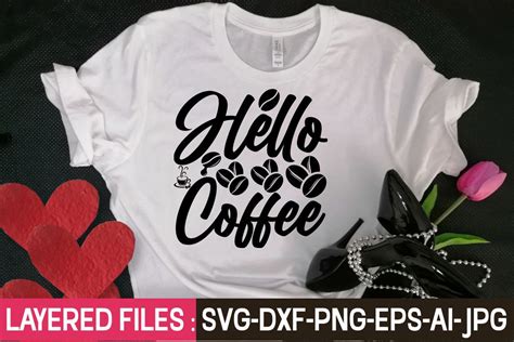 Download Free Hello Coffee SVG Cut Files Printable
