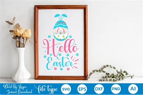 Download Free Hello Easter - SVG File, DXF File Cut Files
