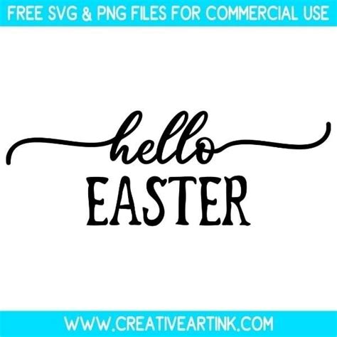 Download Free Hello Easter - SVG File, DXF File Silhouette For Crafts