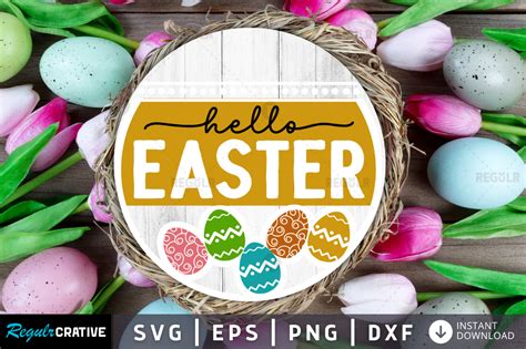 Download Free Hello Easter SVG File For Cricut