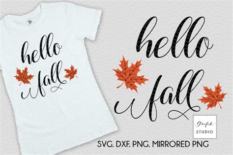 Download Free Hello Fall, Fall SVG File, DXF and PNG File Commercial Use