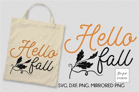Download Free Hello Fall, Fall SVG File, DXF and PNG File Silhouette For Crafts