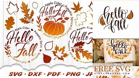 Download Free Hello Fall / SVG PNG DXF Files