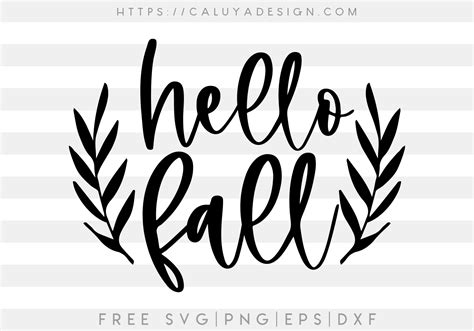 Download Free Hello Fall / SVG PNG DXF for Cricut