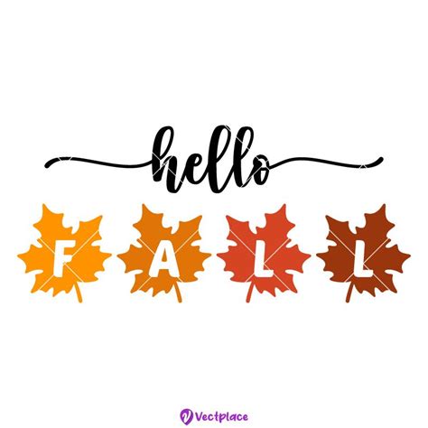 Download Free Hello Fall | Autumn Cut File Commercial Use DXF Files