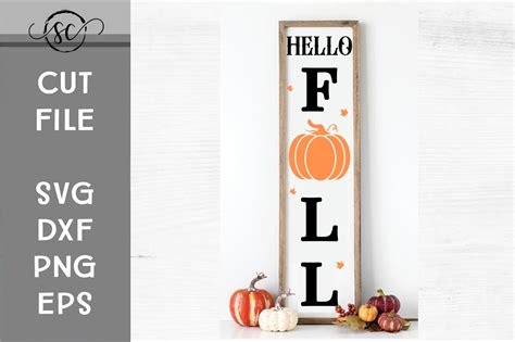 Download Free Hello Fall Sign Silhouette For Crafts
