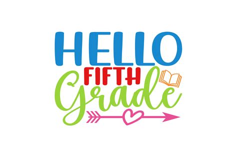 Download Free Hello Fifth Grade SVG Cut File Commercial Use DXF Files