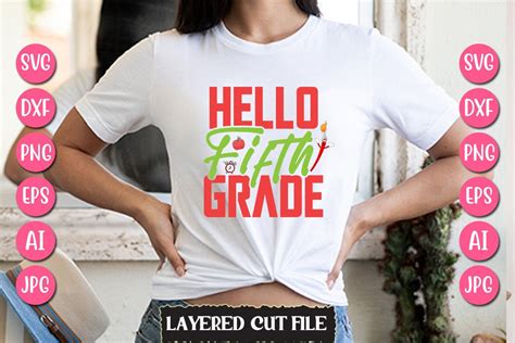 Download Free Hello Fifth Grade SVG Cut File Files For Crafts