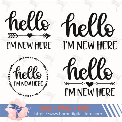 Download Free Hello I'm New Here SVG Files Free PSD Mockups