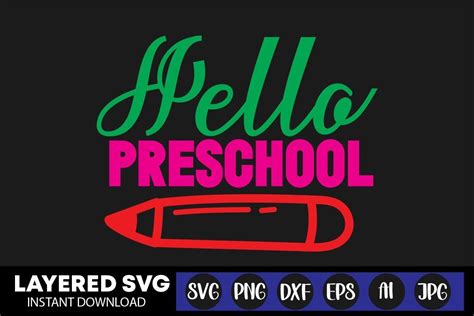 Download Free Hello Preschool Online SVG Cut File Files For Crafts