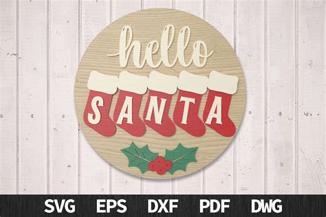 Download Free Hello Santa SVG Commercial Use For Crafts